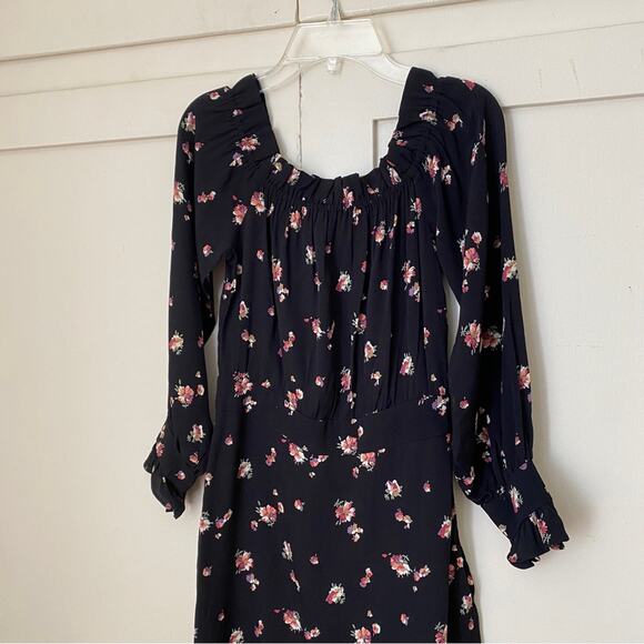 Flynn Skye Black Floral Off Shoulder Mini Dress Small - Picture 2 of 5